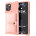 iPhone 14 Plus - Elegant Floveme Skal med Korthållare Roséguld