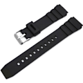 Miniatyrbild 3 av 11: Stilrent Slittåligt Gummi Klockarmband Svart 18mm