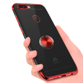Miniatyrbillede 9 af 11: Huawei P Smart 2018 - Effektfullt Silikonskal med Ringhållare Blå