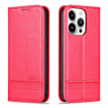 Pikkukuva 1 / 11: iPhone 15 pro max - Magnetisk PU Läder med 3 kortfack Red