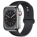 Klassisk holdbart silikonearmbånd til Apple Watch 38mm/40mm/41mm Svart Large