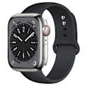 Miniatyrbillede 11 af 11: Klassisk holdbart silikonearmbånd til Apple Watch 38mm/40mm/41mm Grå M