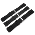 Pikkukuva 10 / 11: Stilrent Slittåligt Gummi Klockarmband Svart 18mm