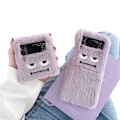Miniatyrbillede 1 af 3: Samsung Galaxy Z Flip 4 - Elegant Mjukt Fluffigt Skal Lila