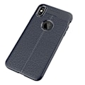 Miniatyrbillede 4 af 9: Skyddande Silikonskal (Litchi) till iPhone XS Max Grå