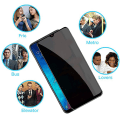 Miniatyrbillede 8 af 11: Samsung A20e Anti-Spy 2.5D Skärmskydd Ram 9H Svart Svart
