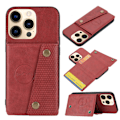 Miniatyrbillede 3 af 11: iPhone 15 Pro Max - Praktiskt Skal med Korthållare Red