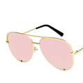 Miniatyrbilde 2 av 8: Hög Kvalitets Polariserade Solglasögon Guld/Blå/Rosa
