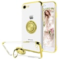 Pikkukuva 1 / 11: Praktiskt Silikonskal med Ringh�llare - iPhone 7 Guld