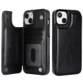 Miniatyrbild 4 av 11: Iphone 15 - Läder Fodral med 3-kortfack Vit