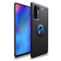 Miniatyrbilde 6 av 10: Huawei P30 Pro - Skyddande Stilrent Skal med Ringhållare Svart/Svart