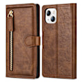 Pikkukuva 7 / 11: iPhone 13 - Lyxigt Wallet Case med Kort- & Myntfack Mörkbrun