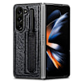 Pikkukuva 5 / 11: Läderfodral med pennhållare för Samsung Galaxy Z Fold 5 Red