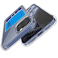 Miniatyrbild 9 av 11: iPhone 16 Pro - Stötdämpande Silikonskal med Airbagfunktion och Kortfack Genomskinlig