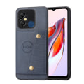 Miniatyrbillede 1 af 11: Lyxigt PC Läder Retro Flip Plånboksfodral För Xiaomi Redmi 12C Dark blue