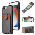 iPhone 7 Plus - Stilrent Praktiskt Skal med Korthållare Grå