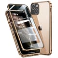 iPhone 14 Plus - Stilsäkert Magnetiskt Dubbelsidigt Skal Guld