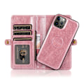 Pikkukuva 1 / 11: iPhone 15 Pro - Elegant Plånboksfodral i Lyxigt Läder med Korthållare Roséguld
