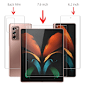 Miniatyrbilde 6 av 11: 2-PACK 4-in-1 Galaxy Z Fold 2 Skärmskydd 2.5D Kameralinsskydd Transparent