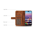 Pikkukuva 10 / 11: Huawei P20 - Klassiskt Fodral i Retro-look (PU-Läder) Blå