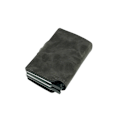 Pikkukuva 5 / 11: Genomtänkt Korthållare i Aluminium & Läder RFID NFC Skydd Svart