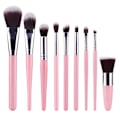 Pikkukuva 1 / 10: Högkvalitativt borstset i 9-delar (Kabuki-Minerals) Rosa-Silver