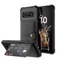 Miniatyrbillede 5 af 11: Samsung Galaxy S10 - Skyddande Skal med Kortfack Röd