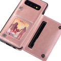 Miniatyrbild 5 av 11: Samsung Galaxy S10 Plus - Stilrent Skal med Kortfack Roséguld