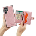 Miniatyrbillede 4 af 11: Läderplånbok med magnetiskt hållare för Galaxy S24 Ultra Grön