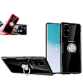 Pikkukuva 7 / 11: Samsung Galaxy A51 - Stilsäkert Leman Skal med Ringhållare Svart/Silver