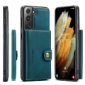 Miniatyrbillede 1 af 11: Samsung Galaxy S21 - Smidigt Skyddsskal med Kortplatser Grön