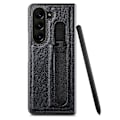 Pikkukuva 8 / 11: Läderfodral med pennhållare för Samsung Galaxy Z Fold 5 Red