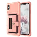 iPhone XS Max - Exklusivt Skyddsskal med Kortfack Roséguld