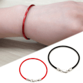 Miniatyrbilde 8 av 11: Stilsäkert Hög Kvalitet Tunt PU-Läder Armband Svart