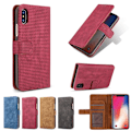 Miniatyrbilde 5 av 11: iPhone X/XS -  Elegant Fodral i Retro-look (PU-Läder) Brun