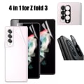 Miniatyrbild 2 av 11: 4-in-1 Galaxy Z Fold 3 Skärmskydd 2.5D Kameralinsskydd Transparent
