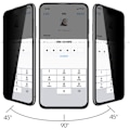 Pikkukuva 8 / 11: Samsung A80 2.5D Anti-Spy 2-PACK Skärmskydd Ram 9H Svart