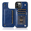 Miniatyrbilde 6 av 11: Elegant Skyddande läderfodral för iPhone 15 Pro Max Svart