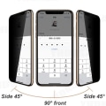 Pikkukuva 5 / 11: 2-PACK iPhone 13 Pro Skärmskydd Anti-Spy HD 0,3mm Svart