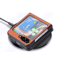 Miniatyrbillede 5 af 11: Fiber mönster stilfodral för Samsung Galaxy Z Flip 5 Brown