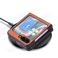Pikkukuva 5 / 11: Fiber mönster stilfodral för Samsung Galaxy Z Flip 5 Brown