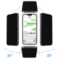 Pikkukuva 10 / 11: 3-PACK iPhone 14 Pro Skärmskydd Anti-Spy HD 0,3mm Svart