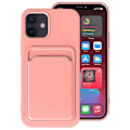 Pikkukuva 6 / 11: iPhone 12 Mini - Skyddande Stilrent Skal med Korthållare Mörkgrön
