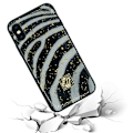 Miniatyrbild 7 av 11: iPhone X/XS - Stilrent Skyddande Skal Zebra