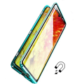 Miniatyrbilde 9 av 11: Huawei P30 Pro - Härdat Glas Dubbelt Magnetiskt Skal Blå