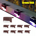 Miniatyrbild 1 av 11: Solcellsdriven Trådlös Utomhusbelysning (4st) Brun RGB Ljus