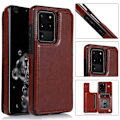 Miniatyrbillede 1 af 11: Samsung Galaxy S20 Ultra - Robust Skal med Kortfack Brun