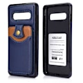 Pikkukuva 1 / 11: Genomtänkt Skal med Korthållare - Samsung Galaxy S10 Plus Mörkblå