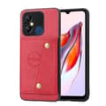 Lyxigt PC Läder Retro Flip Plånboksfodral För Xiaomi Redmi 12C Röd