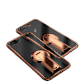 Miniatyrbild 3 av 11: Effektfullt PLATED Skal för iPhone 8 (Ställfunktion) Blå